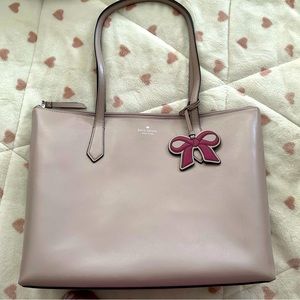 Kate Spade Taupe Leather Tote Bag